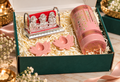 MOH Premium Pink Festive Gift Hamper with Silver-Tone Lakshmi Ganesh Idol, Lotus Diyas & Decorative Keepsake Box