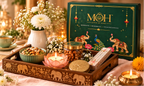 MOH Premium Pink Festive Gift Hamper with Silver-Tone Lakshmi Ganesh Idol, Lotus Diyas & Decorative Keepsake Box